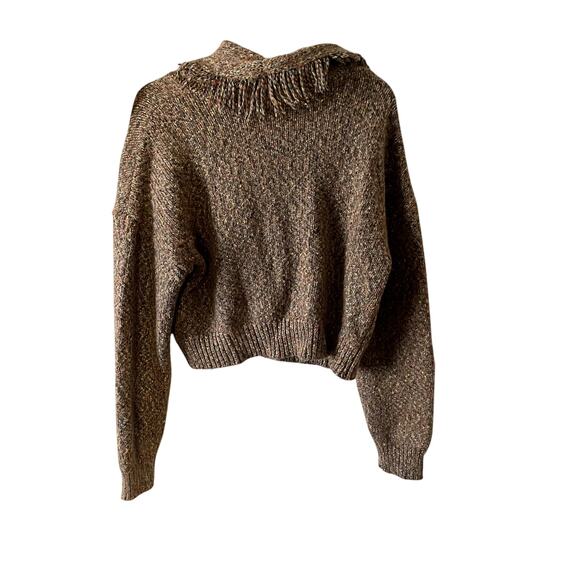 NWT House of Harlow Metallic Fringe Cardigan Sweater Size XL - Picture 2 of 6